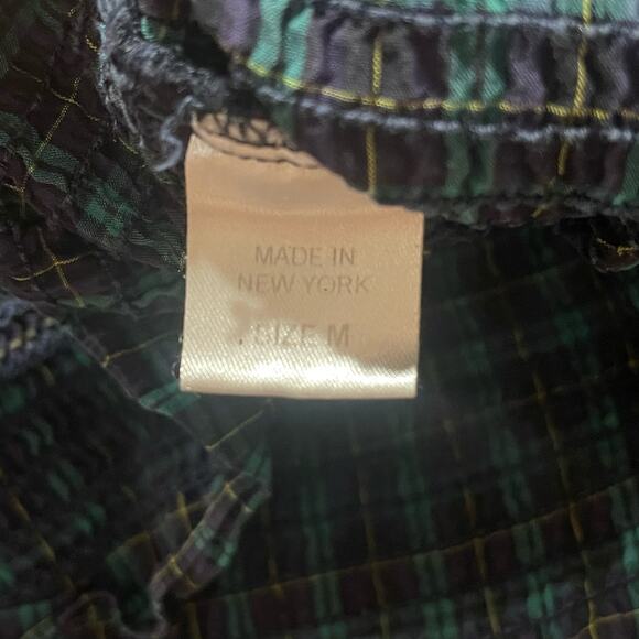 Petersyn Plaid Bell Sleeve Top Size Medium - Picture 8 of 10